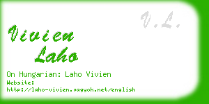 vivien laho business card